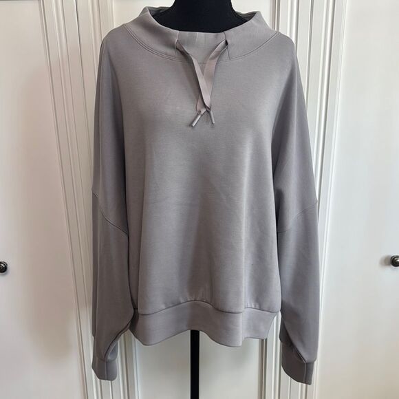 STYLUS Gray Lavender Oversized Sweatshirt Plus Size 3X - Picture 1 of 5